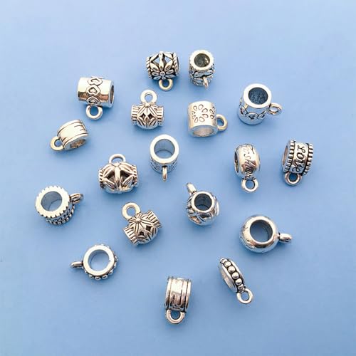 100 Pieces Jewelry Making Charms Pendants for Bracelet Bulk lot Necklace Earrings Keychain Charms Beads DIY Kit Trendy Craft - style: European Chain hook
