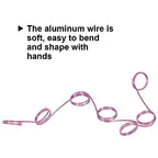 18 Gauge Aluminum Craft Wire, 165 Feet 1mm Bendable Metal Wire for Jewelry, Sculpting, Modeling, Wreaths, Floral Making, Beading, Wire Wrapping (Light Pink) - color: Light Pink