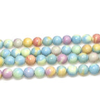 MJDCB Natural Stone Beads 10mm 35pcs Round Rainbow Stone Loose Gemstone Bead Charms for Jewelry Making Bracelet Necklace Earring Pendant - color: Rainbow Stone, size: 10mm