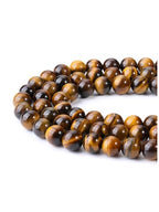 Jovivi 8mm Natural Tiger Eye Gemstone Beads for Jewelry Making,96pcs Energy Healing Crystals Polished Round Smooth Stone Beads,Genuine Real Stone Beads for Bracelet Necklace - color: Tiger Eye