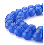 90pcs Adabele AAA Natural Blue Agate Healing Gemstone 4mm (0.16 inch) Small Round Loose Beads Gem Stone Spacer for Craft Jewelry Making GC4-4 - color: Blue Agate, size: 4mm (90pcs/1 Strand)