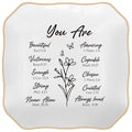 LITTLEBIGGER Christian Gifts – Bible Verses Jewelry Tray, Personalized Jewelry Dish, Spiritual and Religious Gifts for Women, Christian Faith-Based Gifts, Godmother Gift Ideas, Mothers Day Gifts - style: You Are-Wave Square