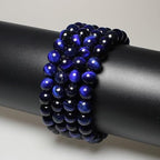 MJDCB Stone Beads 6mm 60pcs Round Sapphire Blue Tiger's Eye Loose Gemstone Bead Charms for Jewelry Making Bracelet Necklace Earring Pendant - color: Sapphire Blue Tiger's Eye, size: 6mm