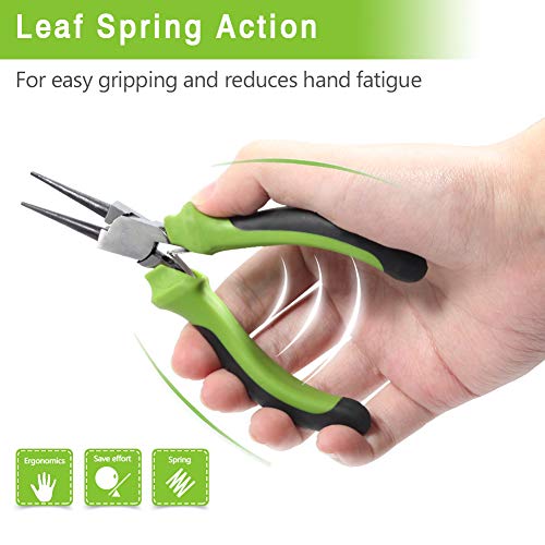 SPEEDWOX Mini Round Nose Pliers for Jewelry Making 5 Inches Wire Looping Pliers for Bending Shaping Wires Professional Beading Hobby Work Craft DIY - style: Round Nose Pliers