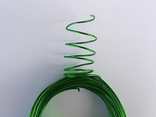 15 Gauge Anodized Aluminum Wire 49 Feet for Jewelry Making Craft DIY（1.5mm,Green,41525） - color: Green, size: 15 Gauge
