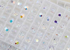 100pcs Adabele Austrian 4mm (0.16 Inch) Small Faceted Loose Round Crystal Beads Clear AB Compatible with 5000 Swarovski Crystals Preciosa SS2R-402 - color: Crystal Ab, size: 4mm Small (100pcs)