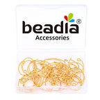 BEADIA 18K Gold Plated Earring Hooks U Shape 14x20mm 40pcs for Jewelry Making Findings - size: U Shape Hooks 14x20mm