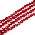 250pcs Czech 6mm (0.24 Inch) Faceted Bicone Crystal Glass Loose Beads Spacer Bulk Siam Red Red for DIY Craft Jewelry Making CCB605 - color: Siam Red, size: 6mm - 250pcs