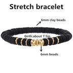 12pcs Friendship Bracelets Beaded Bracelets Heishi Bracelet Cute Bracelets Stack Vinyl Clay Disc Bead Surfer Stretch Summer Beach Bracelets For Women Preppy Bracelets - color: B-color