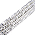 380pcs Adabele Grade A Natural Hematite Silver Plated Healing Gemstone 4mm x 2mm Small Round Rondelle Loose Beads Gem Stone Spacer for DIY Craft Jewelry Making GFC7-2 - color: Silver Plated Hematite, size: 4x2mm (380pcs/2 Strands)