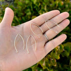 4pcs Adabele Real 1/20 14K Gold Filled V Shape Marquise Earring Hooks 32mm Long Dangle Ear Wire (0.8mm/20 Gauge) for DIY Earrings Jewelry Making JK1-M8 - color: 14K Gold Filled, size: 0.8mm wire (20 gauge) - 4pcs
