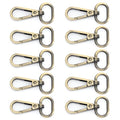 CRAFTMEMORE Snap Hook Swivel Push Gate Lobster Clasps Fashion Clips Purse Making FS10 Pack of 10 (Brushed Brass, 3/4 Inch) - color: Brushed Brass, size: 3/4 Inch