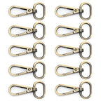CRAFTMEMORE Snap Hook Swivel Push Gate Lobster Clasps Fashion Clips Purse Making FS10 Pack of 10 (Brushed Brass, 3/4 Inch) - color: Brushed Brass, size: 3/4 Inch