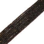 Faceted Natural Golden Obsidian 2-3mm Cube Square Loose Beads Gemstone Small Loose Beads Healing Crystal Energy Stone for DIY Jewelry Making 15" - color: Golden Obsidian