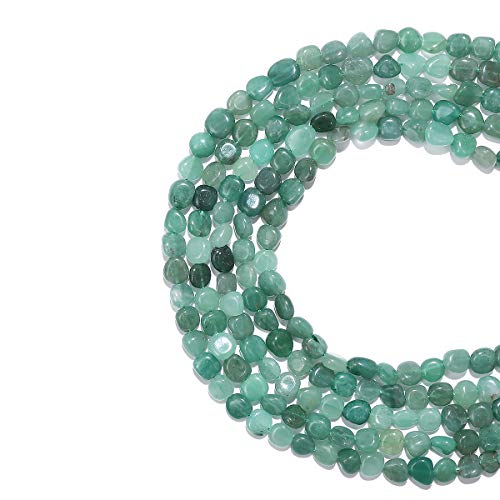 BEADIA Irregular Natural Green Aventurine Jade Stone Loose Semi Gemstone Beads for Jewelry Making 7-10mm 38cm - color: Green Aventurine Jade, size: 7-10mm 38cm
