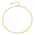 MTMY Beaded Necklaces for Women 14K Gold Plated Dainty Colorful Green/Rose Beaded Pearl Choker Necklace Delicate Boho Choker Necklace Jewelry Gift - style: Gold beaded