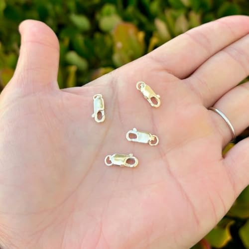 5pcs Adabele Real 1/20 14K Gold Filled 12mm Italian Rectangle Lobster Trigger Clasps Open Jump Ring Non Tarnish for DIY Craft Jewelry Making JK3-B2 - color: 14K Gold Filled, size: 12mm (0.47") - 5pcs