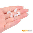 GEM-Inside 31Pcs 6x10mm Natural Blue Tone Moonstone Gemstone Faceted Freeform Tube Column Chakra Beads for Jewelry Making Full 15" Strand Power Energy Healing Stone - color: Blue Tone Moonstone