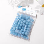 Raicegs 100pcs 8mm Aquamarine Beads Natural Gemstone Beads Round Loose Beads for Jewelry Making DIY Bracelets Necklace - color: Aquamarine, size: 8mm Round