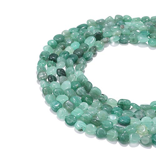 BEADIA Irregular Natural Green Aventurine Jade Stone Loose Semi Gemstone Beads for Jewelry Making 7-10mm 38cm - color: Green Aventurine Jade, size: 7-10mm 38cm