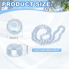 PATIKIL 75 Pcs 8mm OD 5mm Thick Crystal Glass Beads, Rondelle Crystal Beads Faceted Cut Gemstone Strand with Spacer Beads for Craft, Bracelet, Necklace, Light Blue Jade - color: Light Blue Jade