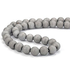 RUBYCA Round Dyed Electroplated Druzy Agate Quartz Crystal Gemstone Beads (1 Strand, Silver, 6mm) - color: Silver, size: 6mm