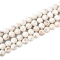 10mm Natural White Turquoise Loose Beads for Jewelry Making Round Semi Precious Gemstone 15 inch(38pcs/Strand) - color: White Turquoise, size: 10mm