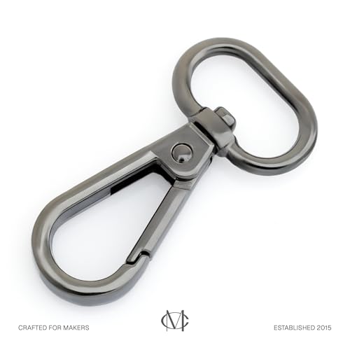 CRAFTMEMORE Snap Hook Swivel Push Gate Lobster Clasps Fashion Clips Purse Making FS10 Pack of 10 (Gunmetal, 3/4 Inch) - color: Gunmetal, size: 3/4 Inch