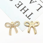 16-Pcs Crystal Jewelry Making Charms Silver Pendant Charm For Women Making Jewelry Crafts Rhinestone Charms - color: Leaf