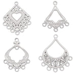 Beebeecraft 8Pcs 4 Styles Chandelier Component Links Charm 304 Stainless Steel Connector Charms Antique Tibetan for Jewelry Making Earring Necklace DIY Crafts Findings