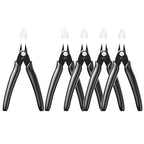 BOENFU Precision Wire Cutter Jewelry Zip Tie Cutters 5 Pack Flush Cutters Nippers Small Side Cutting Pliers for 3d Print, Plastic Models, Jewelry, Electronics, Black, 5 Inches - color: Black ( 5 Pack )
