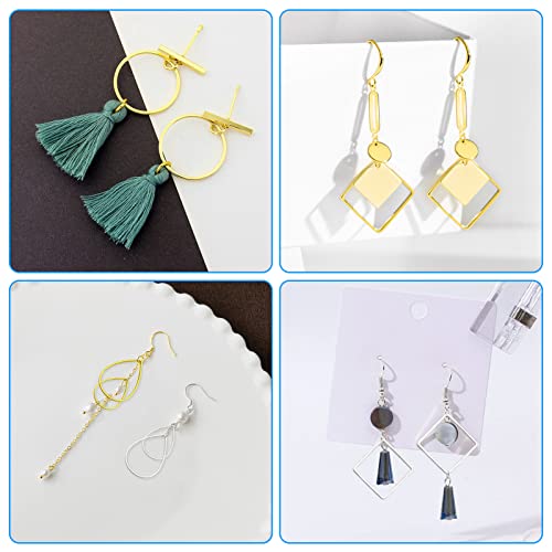 Ximalun 120Pcs Earring Hoop Jewelry Making 3 Shapes Teardrop Square Round Circle Hoop Earring Bulk Open Bezel Pendant Frame for DIY Earring Making Supplies (Gold, Silver) - color: Gold,Silver