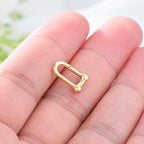 18K Gold Jewelry Clasp Necklace Extender Clasp Bracelet Extension Connector for DIY Necklace Bracelet Anklet Jewelry Making (Style 4) - style: Style 4