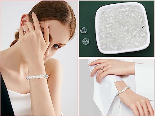 500PCS 10mm White Round Glass Beads Bracelet Space Loose Smooth Beads for Jewelry Making, Earring, Necklaces, Keychains, Lanyards & Adult Crafting - size: 10mm White #364