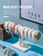 Bracelet Holder Stand,Bracelet Organizer Display for Selling,Bangle Organizer for Women,Watch Storage Holder for Men,Jewelry Business Supplies (Beige + metal lid) - style: Style 1 （Beige 1 Tier ）
