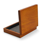 Oirlv Solid Wood Ring Jewelry Box Organizer Earrings Jewelry Drawer Organizer Tray with Lid (Grey Flat Box) - color: Grey Flat Box