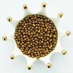 Matte Golden Seed Beads 200 Grams About 6500pcs, 3mm 8/0 Glass Craft Beads for Making Earrings, Bracelets, Pendants, Waist Jewelry,DIY Handmade Seed Beads (Matte Golden) - color: Matte Golden, size: 3mm