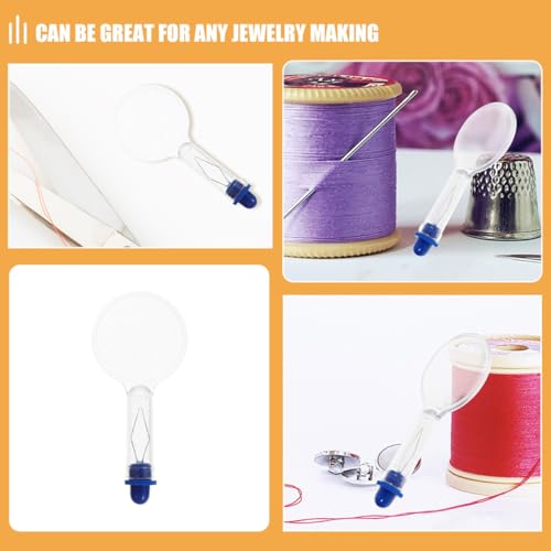 COOPHYA 10-pcs Metal Needle Threader Sewing Tool Set for DIY Embroidery and Hand Sewing, Portable Compact Threading Device for Beading Needles and Craft Projects