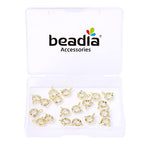 BEADIA 14K Gold Plated Spring Clasps Non Tarnish 7mm 20pcs for Jewelry Making Findings - color: Spring Clasps 14K Gold, size: 7mm