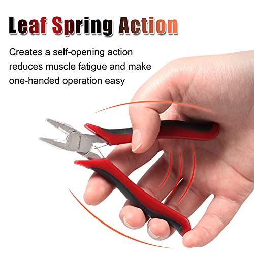 SPEEDWOX Mini Combination Pliers, 4.5 Inches with Box Joint Construction, Jewelry Making Pliers with Spring for Arts & Crafts, Mechanical Work & Small Electronics - style: Lineman Pliers