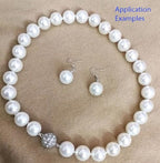 48pcs Adabele AAA Grade 8mm Natural Shell Pearl Loose Round Beads Freshwater Mother of Pearl Nacre 15 inch (Pearl White) for DIY Craft Jewelry Making SP8-1 - color: Pearl White, size: 8mm (48pcs/1 Strand)