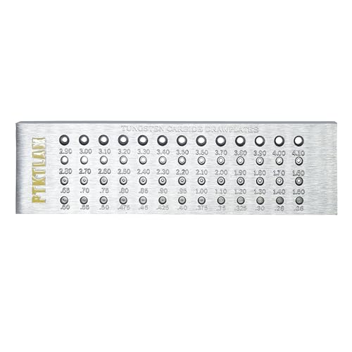 Jewelry Wire Drawplate Carbide Steel Round Draw Plate for Jewelry Wire Making (0.26-4.1mm, 52 Holes) - size: 0.26-4.1mm, 52 Holes