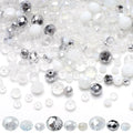 Crystal Rondelle Beads for Jewelry Making,1000pcs Briolette Glass Beads Plated Color Round Spacer Beads for DIY Bracelets,Necklaces,Earrings(4,6,8mm) - color: White