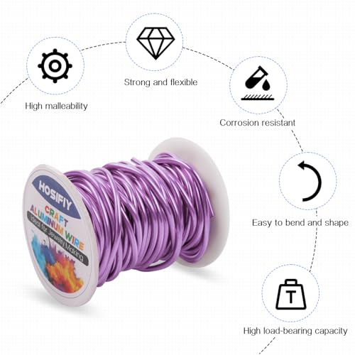 8 Gauge Aluminum Craft Wire, 3mm Jewelry Wire for Jewelry Making Supplies and DIY Metal Craft Art (Lilac, 32 Feet) - color: Lilac, size: 8Gauge 32FT