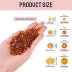 4 Strands Faceted Glass Beads Crystal 3/4/6/8mm Rondelle Transparent Glass Loose Spacer Beads for DIY Bracelet Necklace Wristband Keychain Jewelry Craft Making, Deep Orange - color: 3/4/6/8mm-Deep Orange