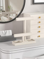 Bracelet and Necklace Holder,Velvet Jewelry Necklace Display Organizer Stand,bracelet Holder for Selling,Bracelet and Necklace Storage Tree (Style 2（Beige）) - style: Style 2（Beige）