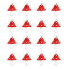 Craftdady Fruit Dangle Charms Pendants Cute Resin Food Pendants Apple Orange Pineapple Strawberry Pendants Lovely Vegetable Mushroom Charms for DIY Craft Earring Bracelet Necklace Jewelry Making - color: Red, Mushroom