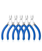 Mr. Pen 5 Inch 5 Pack Wire Cutters - Diagonal, Flush, Side, Nippers, Cutting Pliers - color: Blue, size: 5 inch, 5 Pack