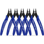 Micro Flush Cutters - 5 Pack Small Wire Cutter Snips Flush Cut Pliers Nippers - Side Cutter Diagonal Cutting Pliers for Zip Ties Craft Electronic - Sprue Cutters for Plastic Model - size: 5 Pack