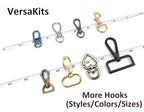 10 Pcs Heavy Duty Swivel Lobster Claw Clasps 3/8 Inch Push Gate Snap Hooks Trigger Clips for Handbag Purse Keychain - color: K Gold